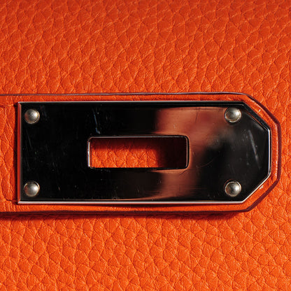 Hermes Taurillon Clemence Jypsiere 34 Orange 13 of 22
