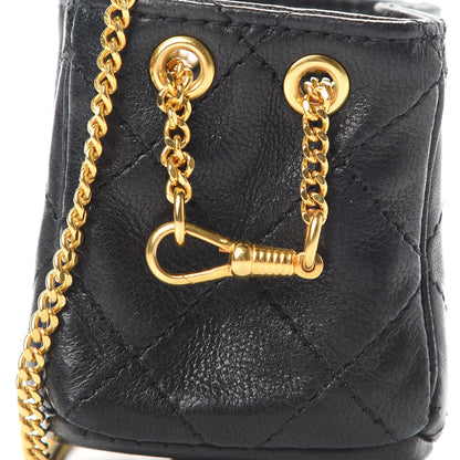 Chanel Lambskin Mini Drawstring Shoulder Bag Black 8 of 10