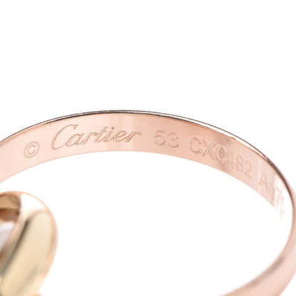 Cartier 18K Pink Yellow White Gold Small Trinity Ring 53 6.25 4 of 5