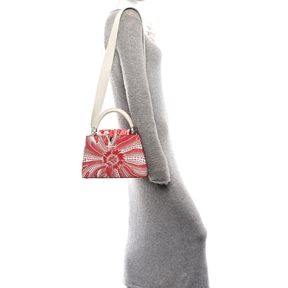 Louis Vuitton LV X YK Taurillon Psychedelic Flower Capucines BB Rouge 2 of 9