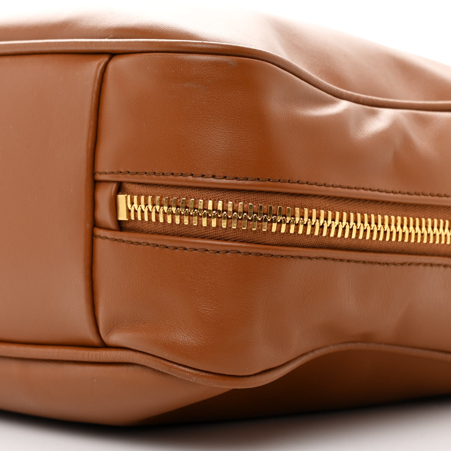 Miu Miu Soft Calf Softy Large Beau Top Handle Bag Cognac 9 of 9