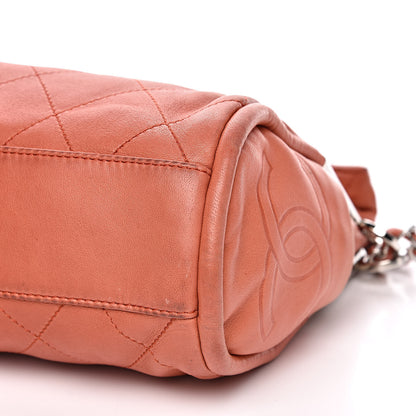Chanel Lambskin Stitched Medium Ultimate Soft Tote Coral 9 of 19