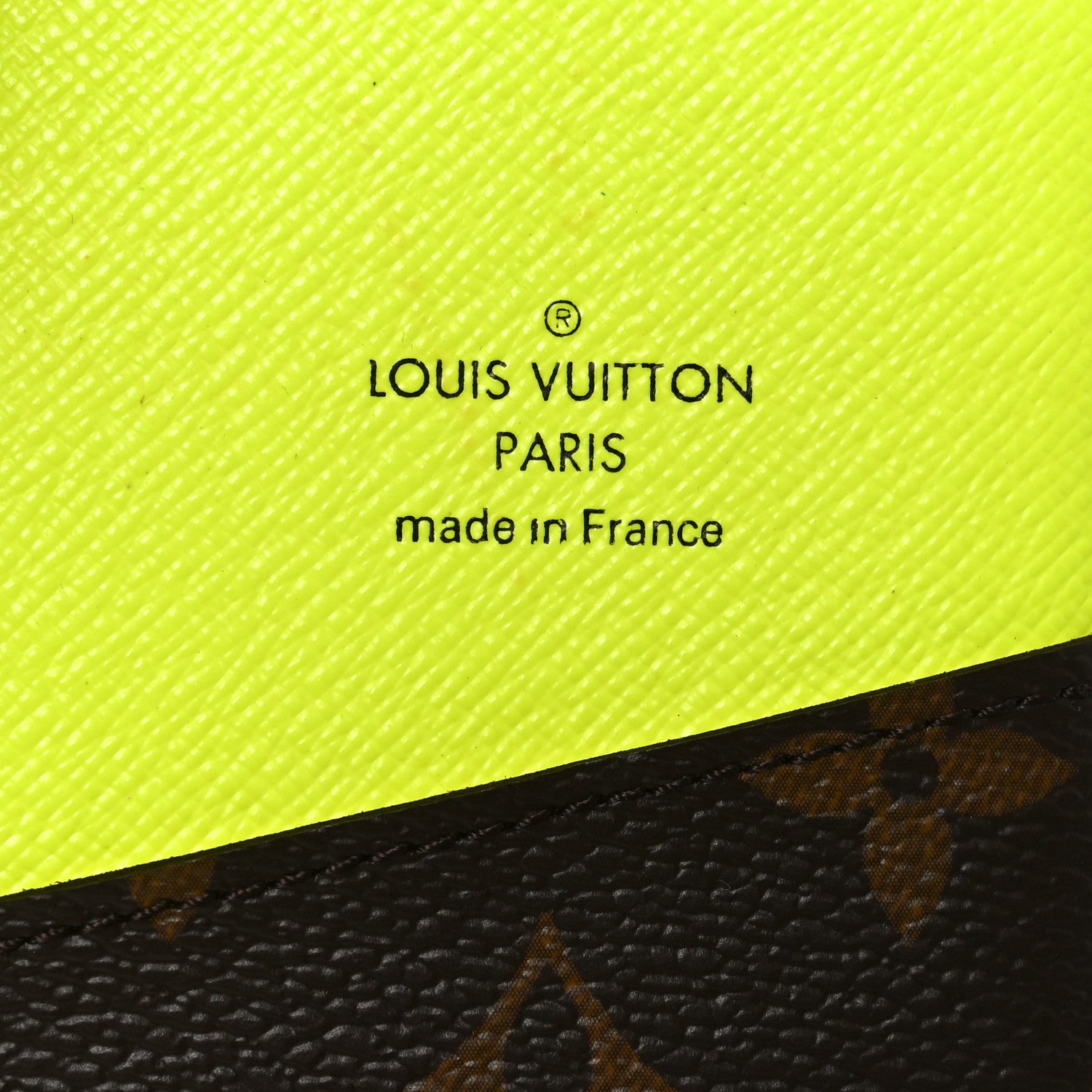 Louis Vuitton Monogram Macassar Pocket Organizer NM Florescent Yellow 6 of 7