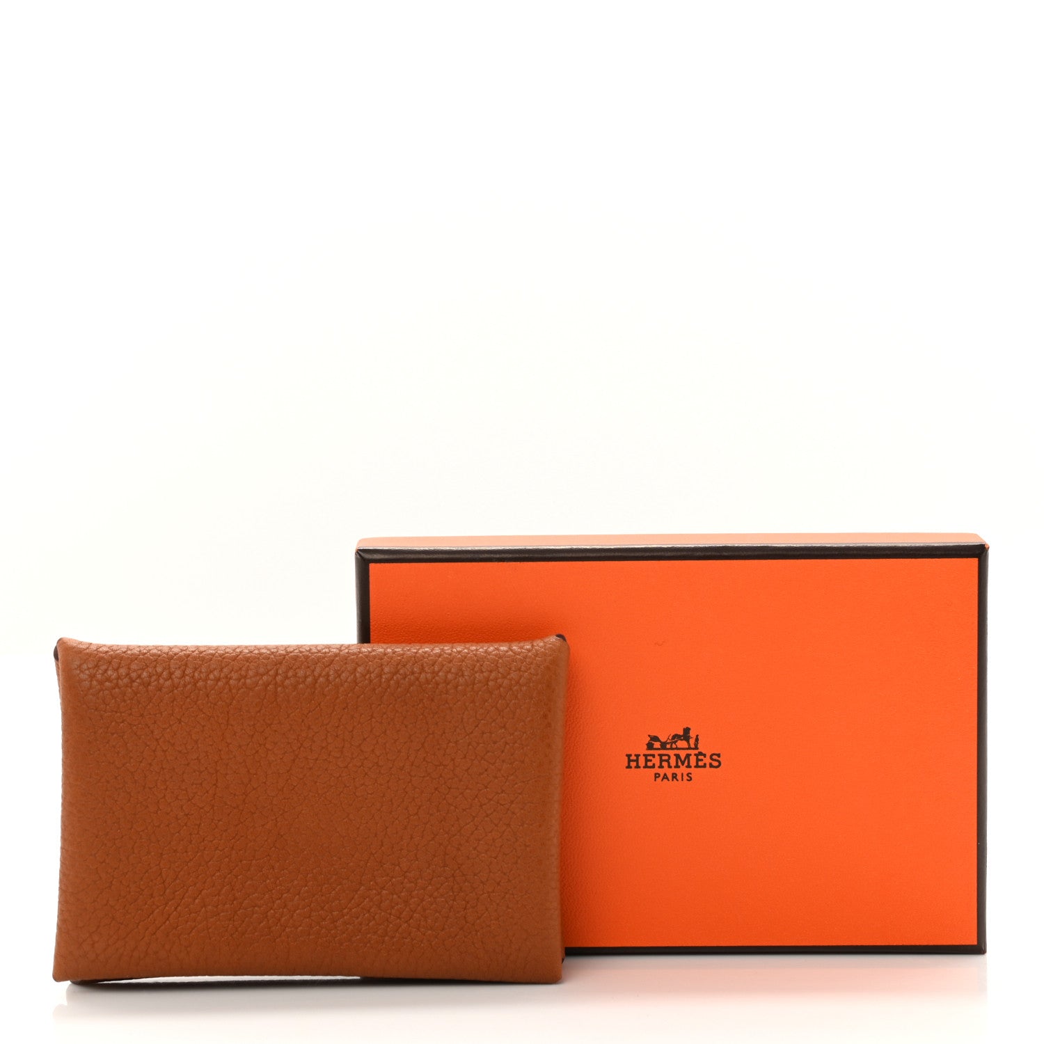 Hermes Barenia Faubourg Swift Verso Calvi Card Case Fauve Rose D'ete 10 of 10