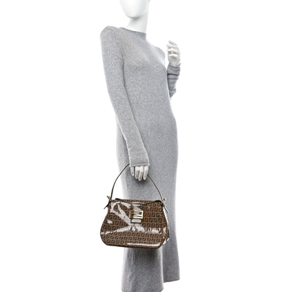 Fendi Vinyl Zucchino Hobo Tobacco 2 of 9