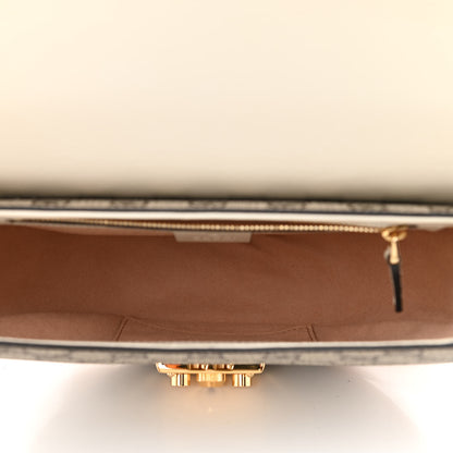 Gucci GG Supreme Monogram Calfskin Small Padlock Messenger Shoulder Bag Beige Mystic White Sun Oil 5 of 8