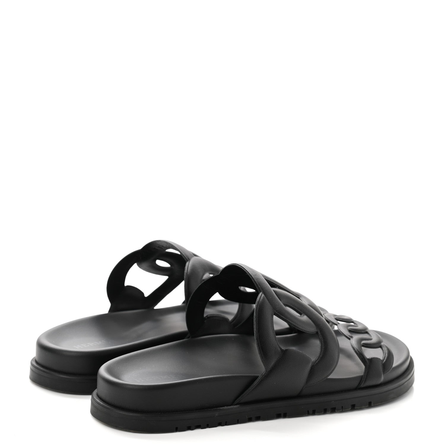 Hermes Nappa Extra Sandals 37 Black 4 of 10