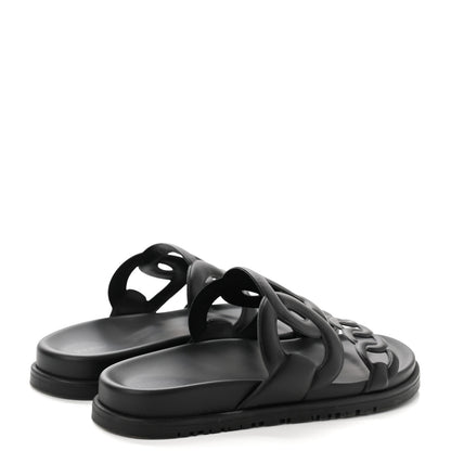 Hermes Nappa Extra Sandals 37 Black 4 of 10
