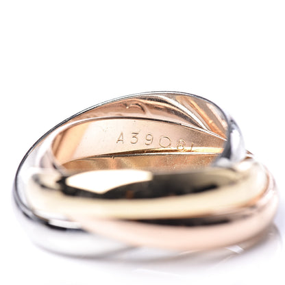 Cartier 18K Pink Yellow White Gold Classic Les Must De Trinity Ring 51 5.75 4 of 5