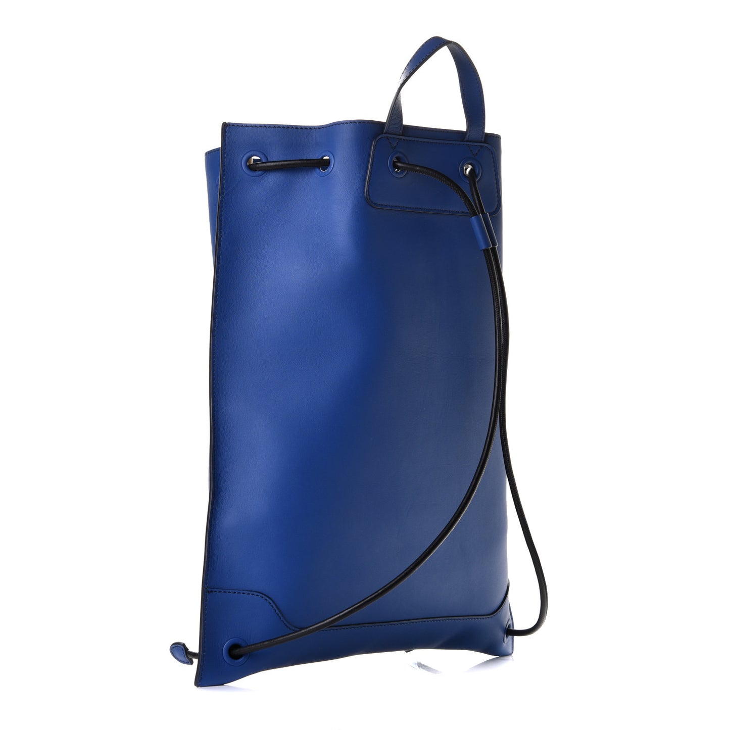 Soft Calfskin Graffiti Drawstring Backpack Denim Blue