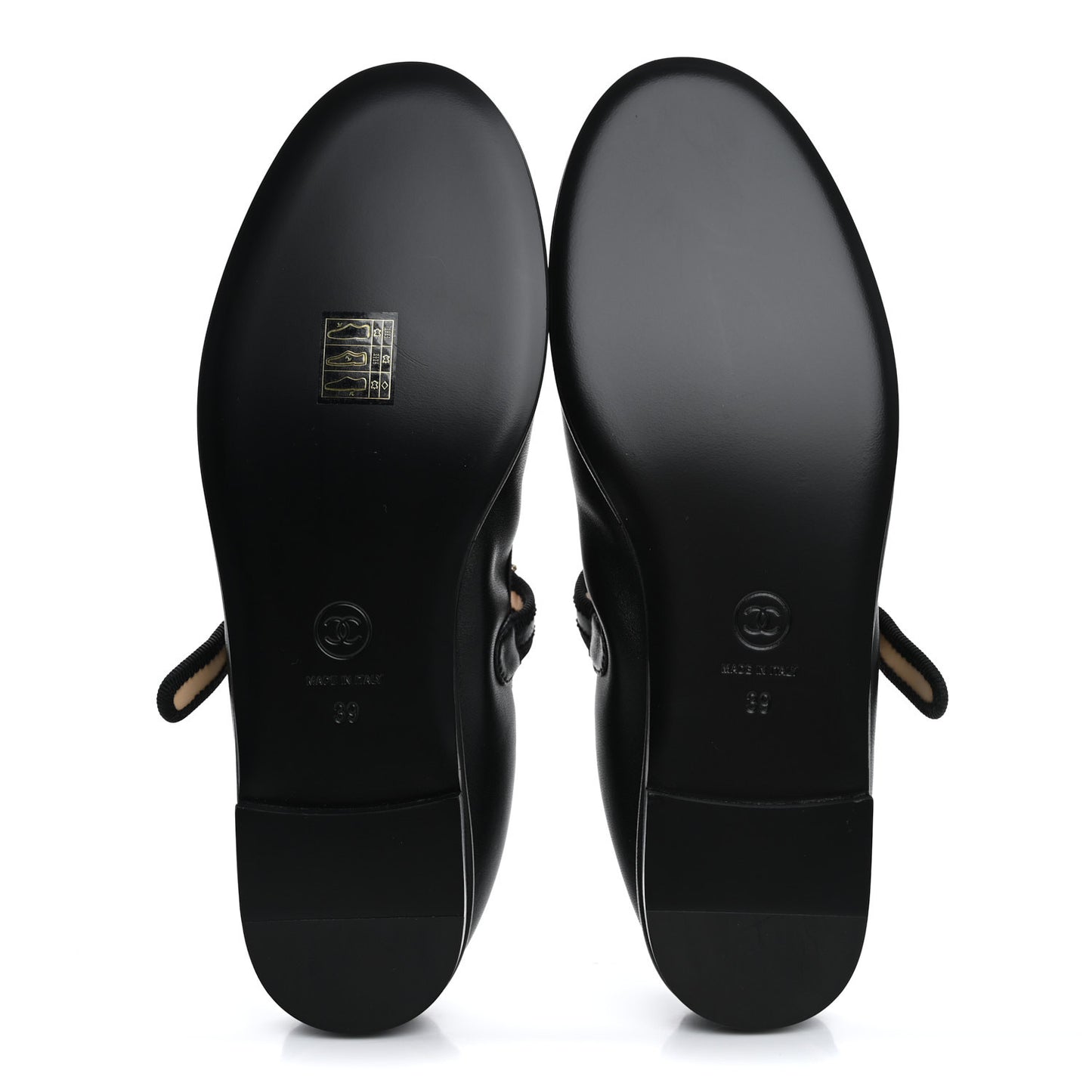 Lambskin Charm Mary Jane Flats 39 Black