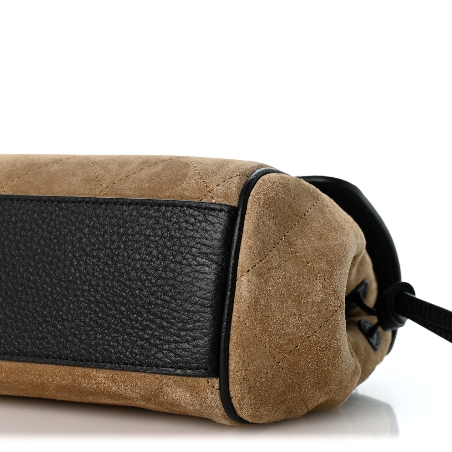 Grained Calfskin Suede Urban Essentials Flap Dark Beige Black