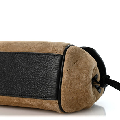 Chanel Grained Calfskin Suede Urban Essentials Flap Dark Beige Black 10 of 10