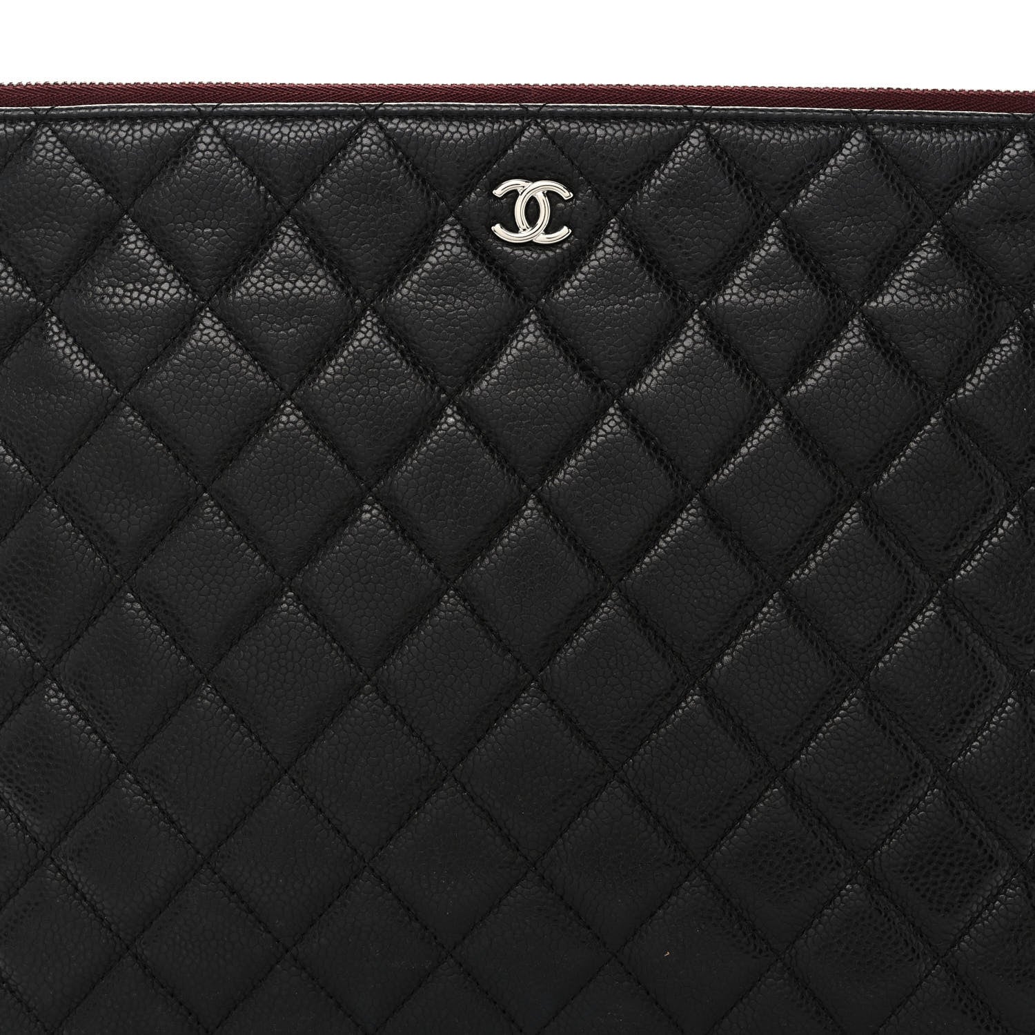 Chanel Caviar Quilted Large Cosmetic Case Black 7 of 9