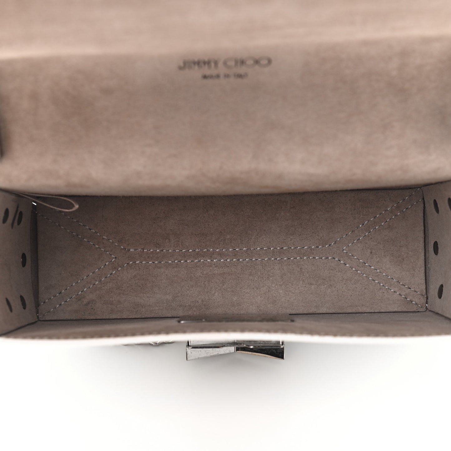 Smooth Calfskin Lockett Petite Shoulder Bag White