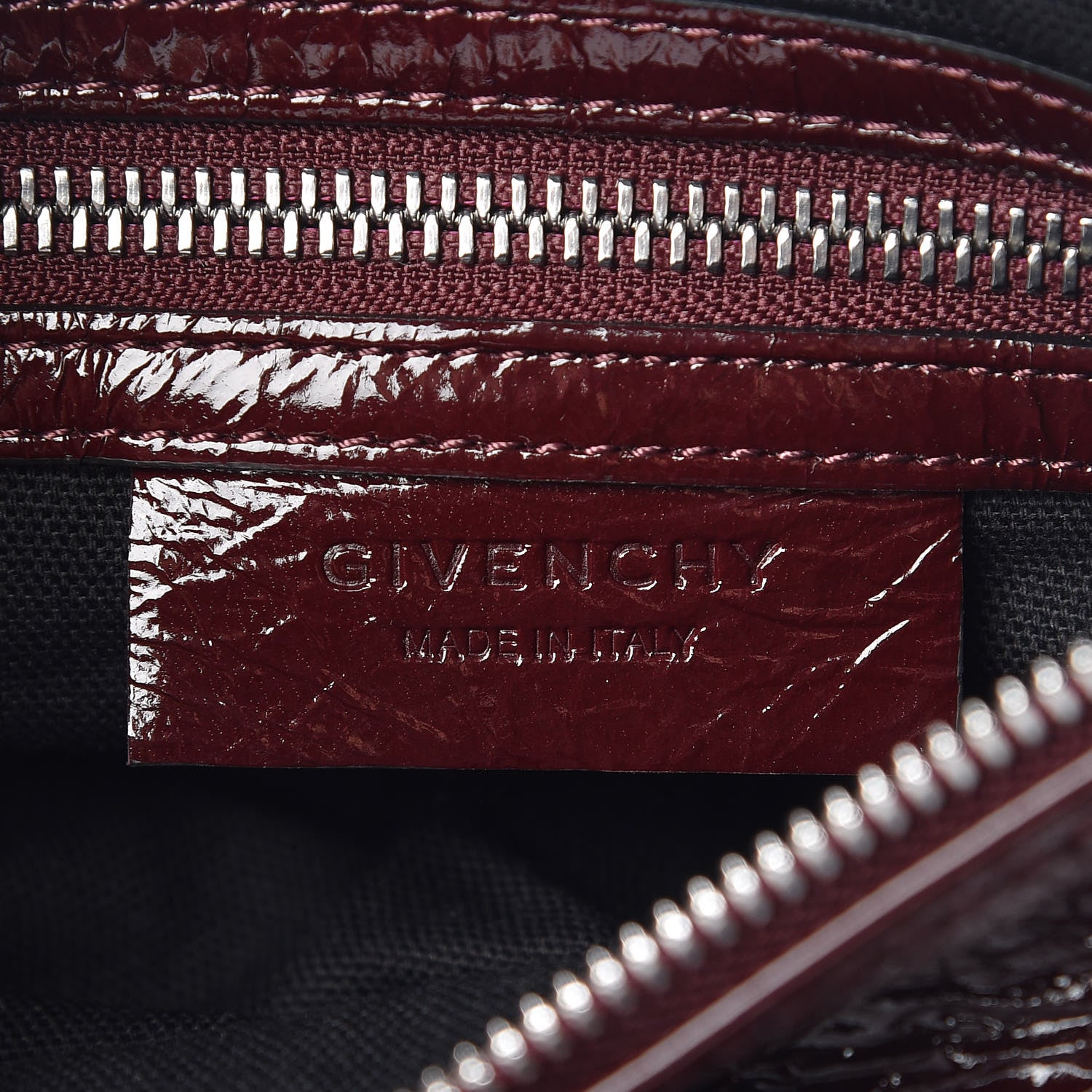 Givenchy Crinkled Patent Deerskin Mini Pandora Aubergine 6 of 9