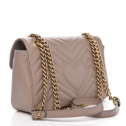 Gucci Calfskin Matelasse Small GG Marmont Shoulder Bag Porcelain Rose 3 of 12