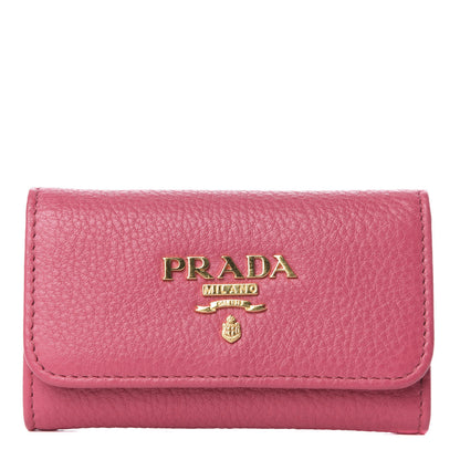 Prada Vitello Grain 6 Key Holder Peonia 1 of 8
