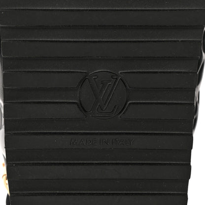 Louis Vuitton Lambskin Monogram Embossed Paseo Flat Comfort Sandals 39 Black 6 of 9