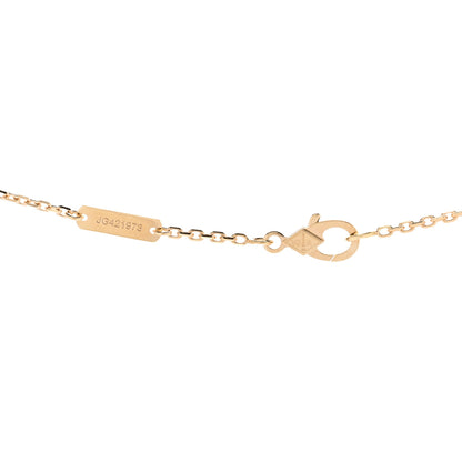 Van Cleef & Arpels 18K Yellow Gold Carnelian Vintage Alhambra Pendant Necklace 5 of 6
