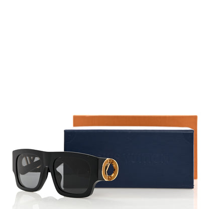 Louis Vuitton Acetate LV Link Square Sunglasses Z1478E Black 7 of 7