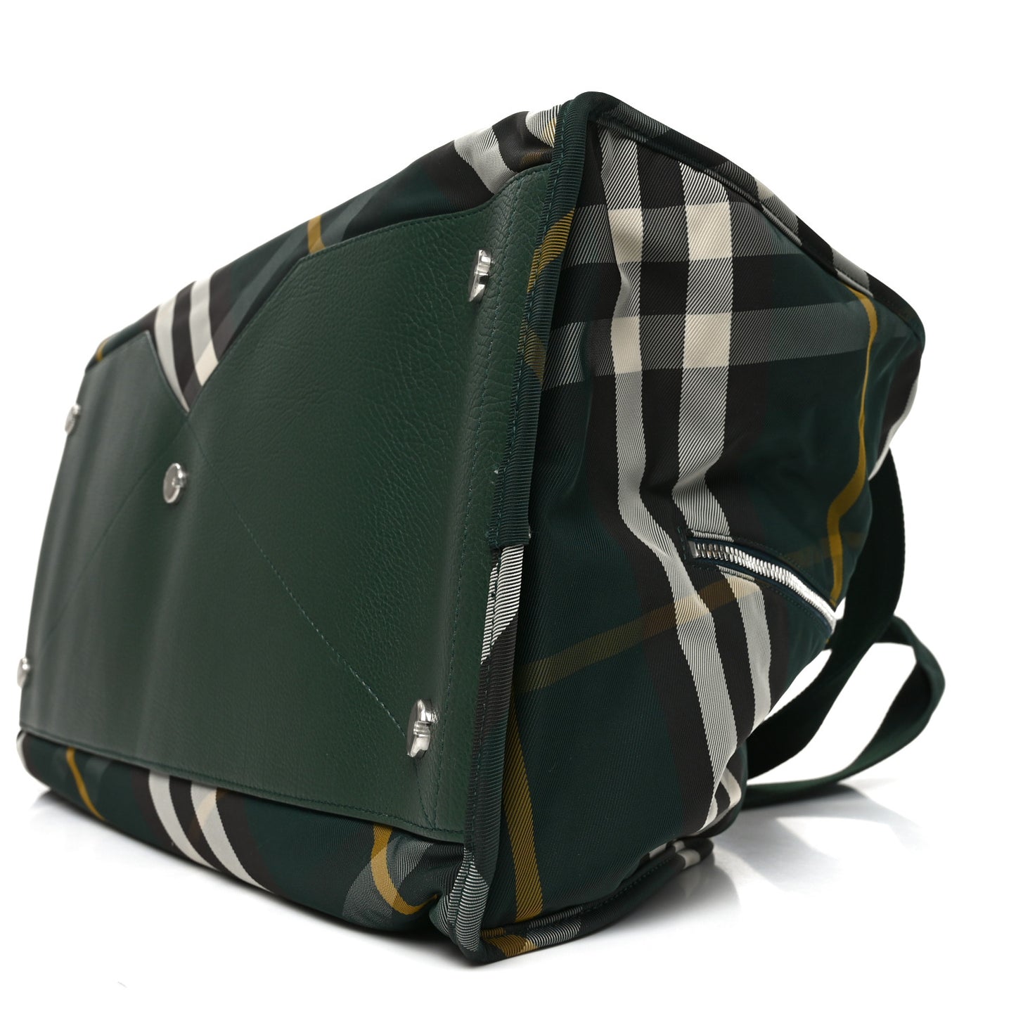 Nylon Check Shield Duffle Bag Ivy
