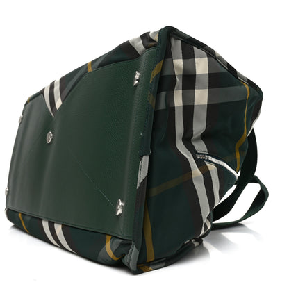 Burberry Nylon Check Shield Duffle Bag Ivy 9 of 9