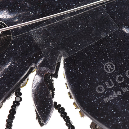 Gucci Metal Crystal Bee Brooch Black Yellow 6 of 7