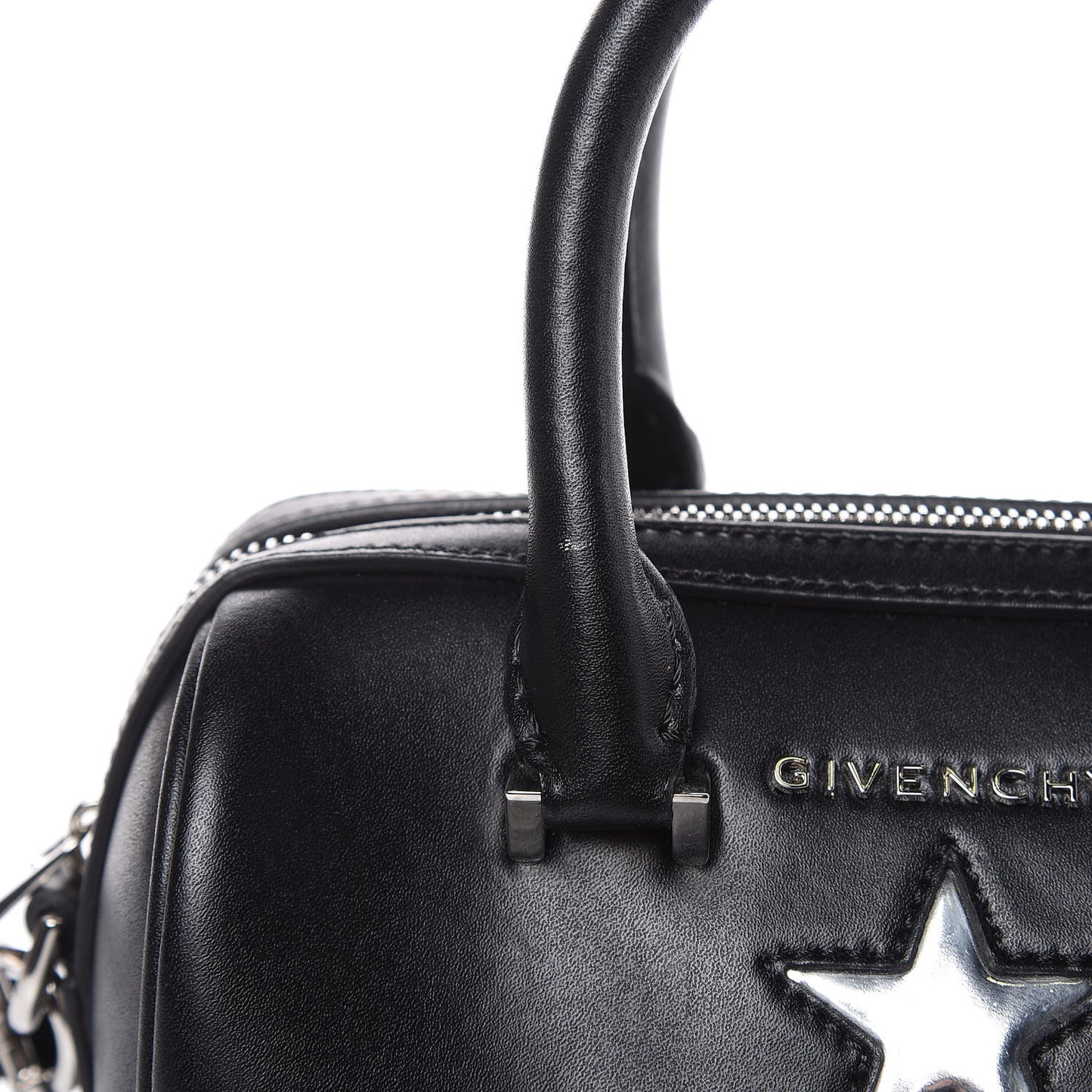 Calfskin Star Micro Lucrezia Black Silver