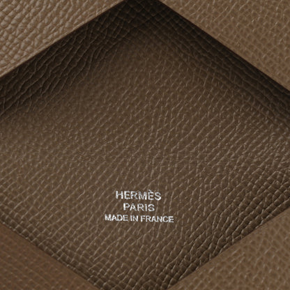 Hermes Epsom Calvi Card Case Etoupe 6 of 8