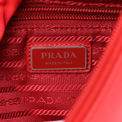 Prada Re-Nylon Vitello Metal Triangle Logo Sling Backpack Rosso 6 of 15
