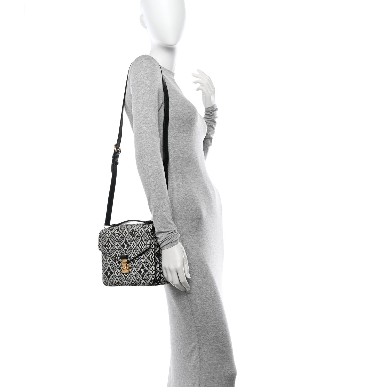 Louis Vuitton Jacquard Since 1854 Pochette Metis Grey 2 of 9