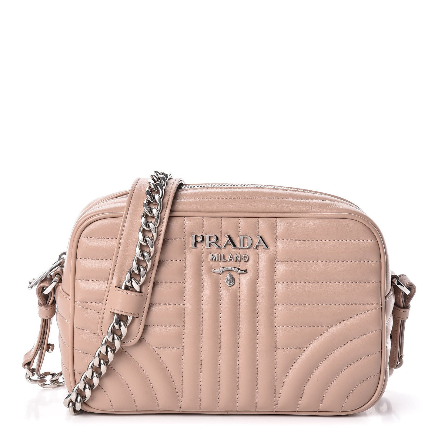 Soft Calfskin Diagramme Crossbody Bag Cipria