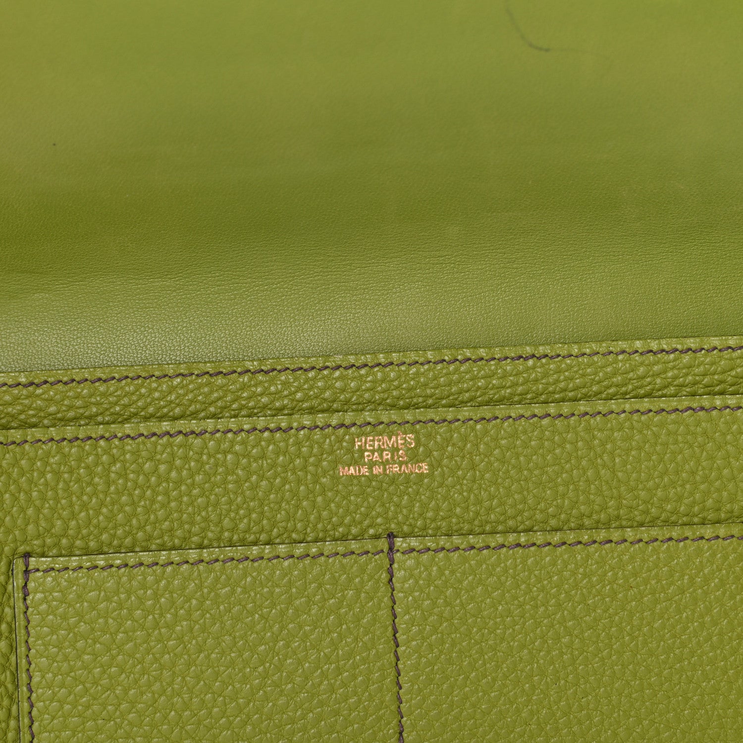 Hermes Togo Dogon Duo Wallet Vert Anis 7 of 7