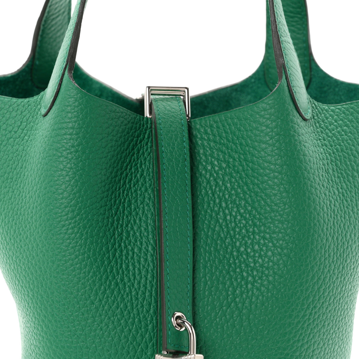 Hermes Taurillon Clemence Picotin Lock 18 PM Vert Vertigo 8 of 11