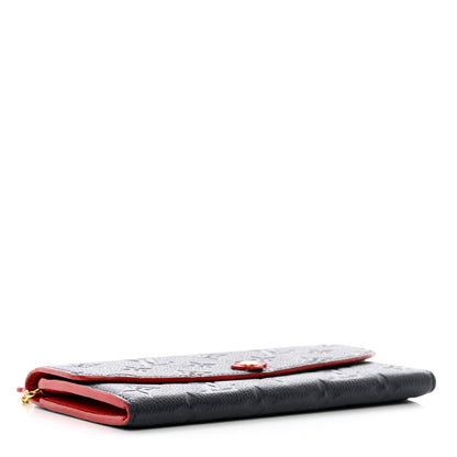 Louis Vuitton Empreinte Bloom Flower Emilie Wallet Marine Rouge 4 of 6
