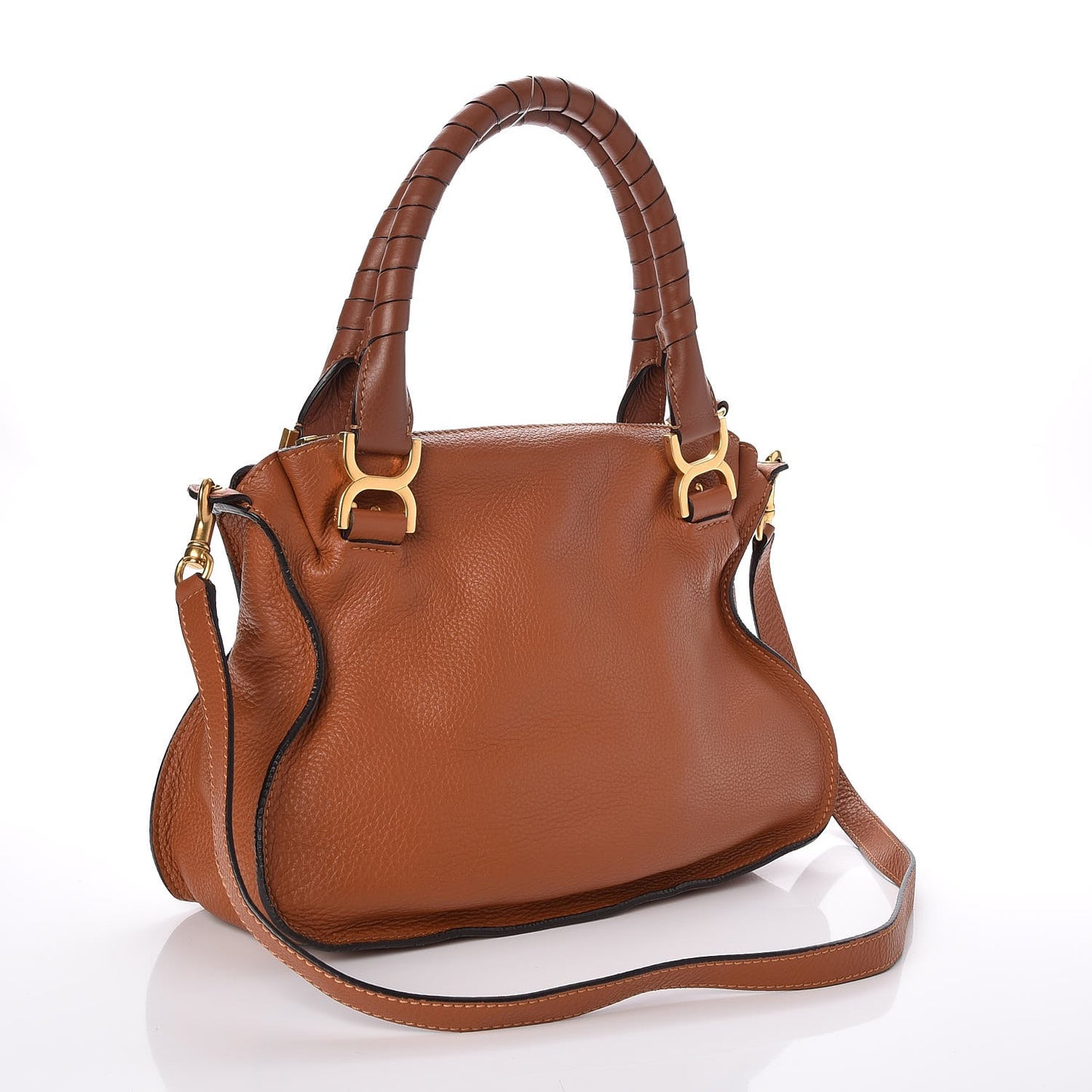 Calfskin Medium Marcie Satchel Tan