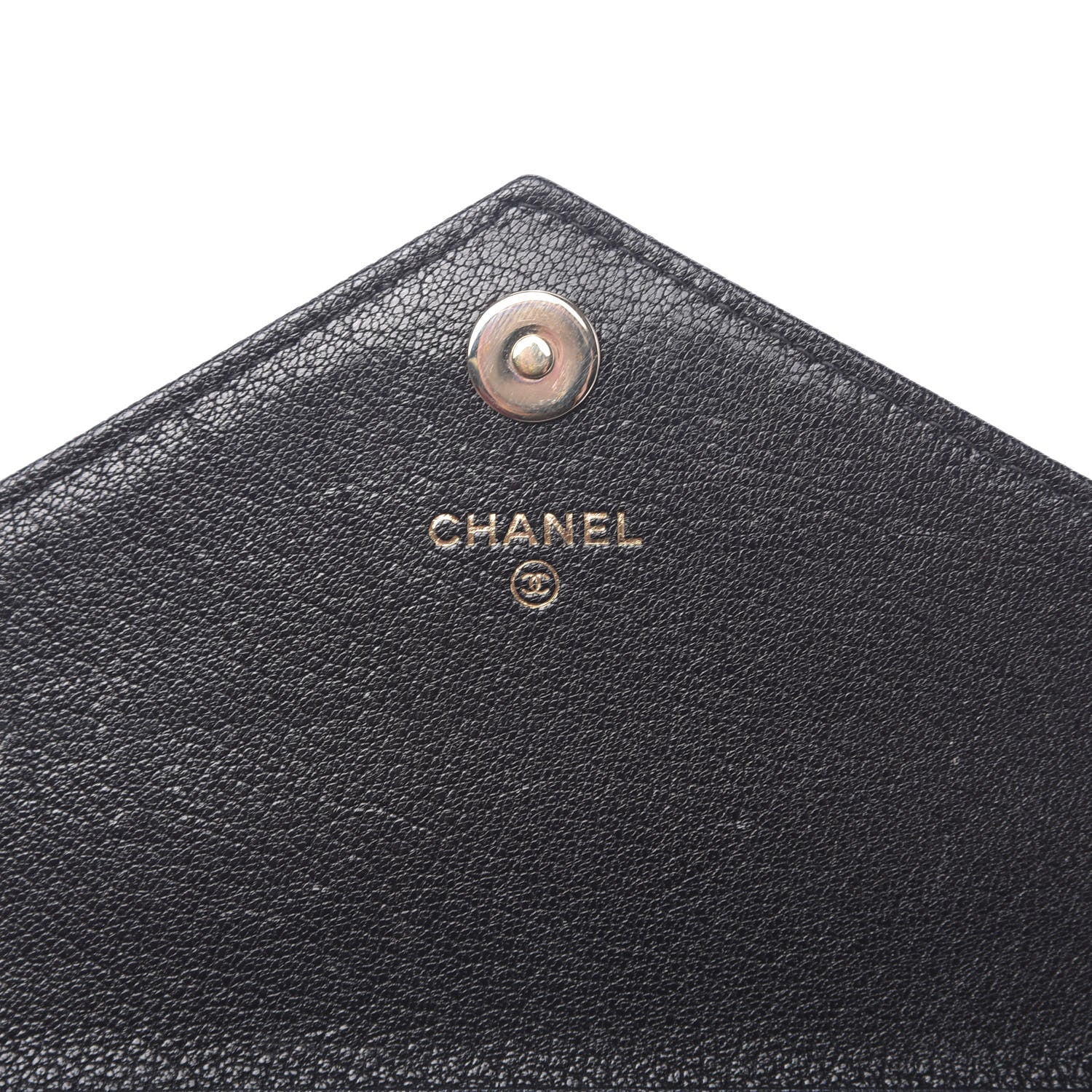 Chanel Goatskin Chevron Quilted Statement Wallet On Chain WOC Black 6 of 12