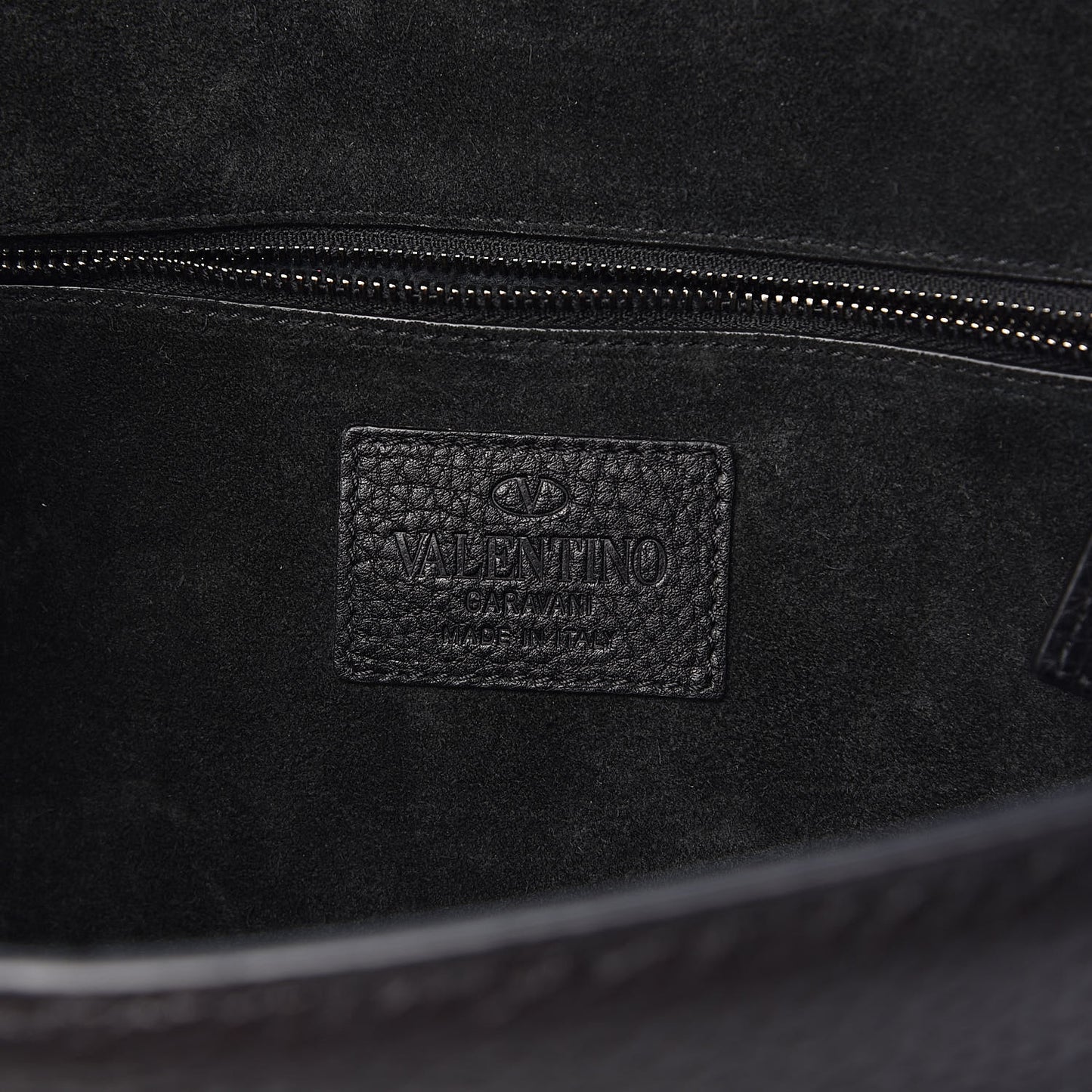 Pebbled Calfskin Medium Glam Lock Rockstud Flap Black
