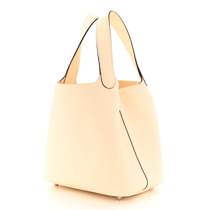 Hermes Taurillon Clemence Picotin Lock 18 PM Nata 3 of 11