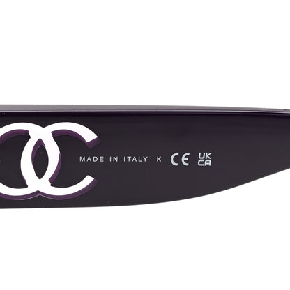Chanel Acetate Cat Eye Sunglasses 5527 Purple 6 of 8