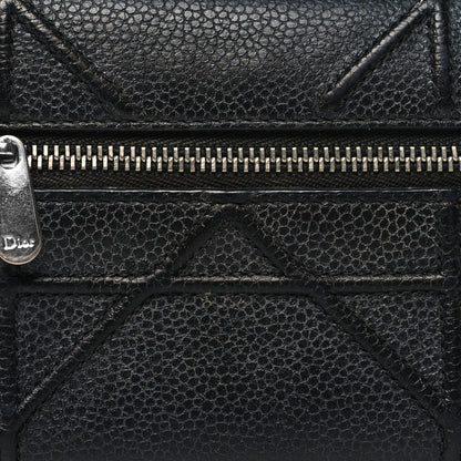 Christian Dior Grained Calfskin Cannage Diorama Elancee Wallet Black 10 of 10