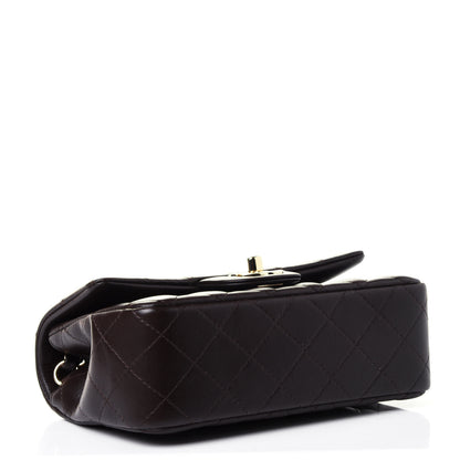Chanel Lambskin Quilted Mini Rectangular Flap Dark Brown 3 of 4