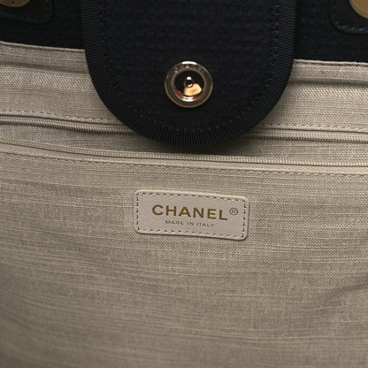 Chanel Mixed Fibers Medium Deauville Tote Black 7 of 12