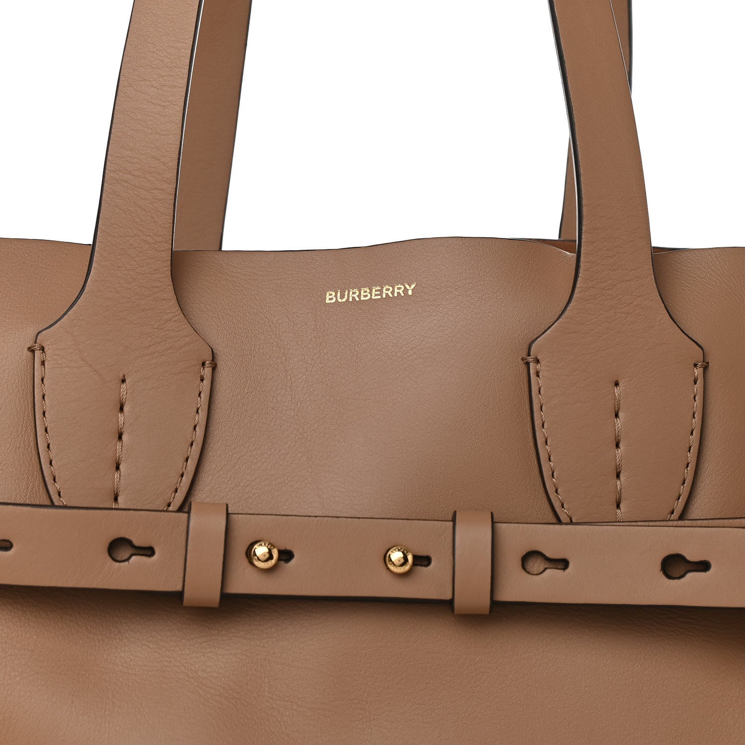 Burberry Soft Smooth Calfskin Medium Tote Camel 9 of 11