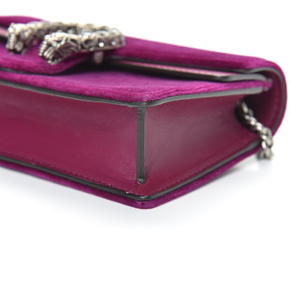 Gucci Velvet Super Mini Dionysus Shoulder Bag Fuchsia Violet Cyclamen 8 of 13