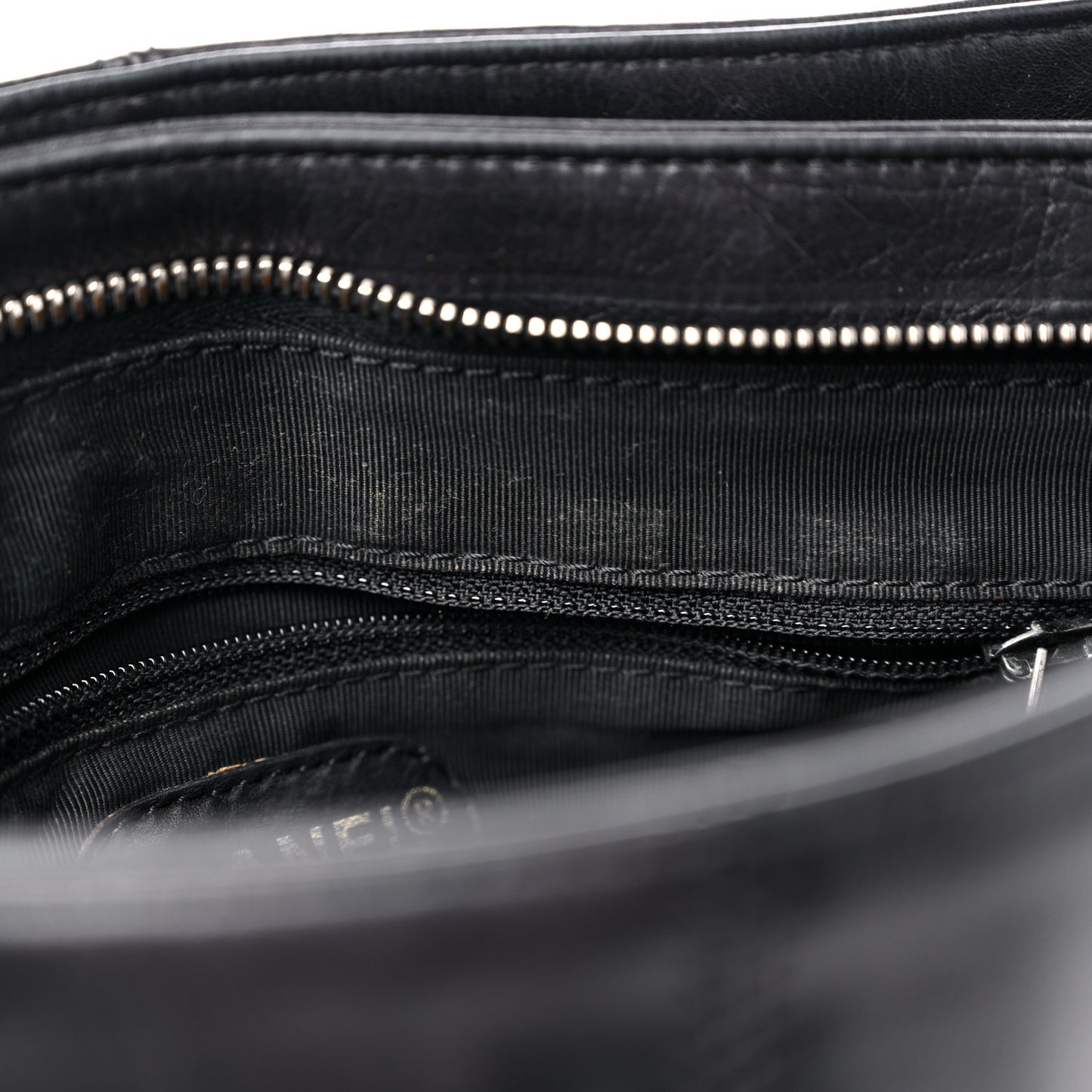 Calfskin CC Shoulder Bag Black