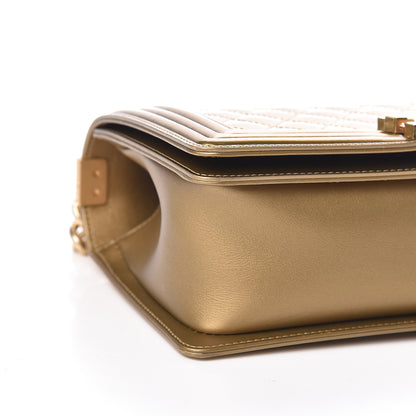 Chanel Metallic Patent Calfskin Quilted Medium Boy Flap Gold 8 of 10