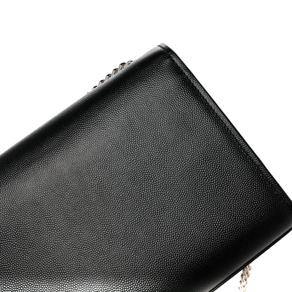 Saint Laurent Grain De Poudre Medium Classic Monogram Kate Satchel Black 10 of 10