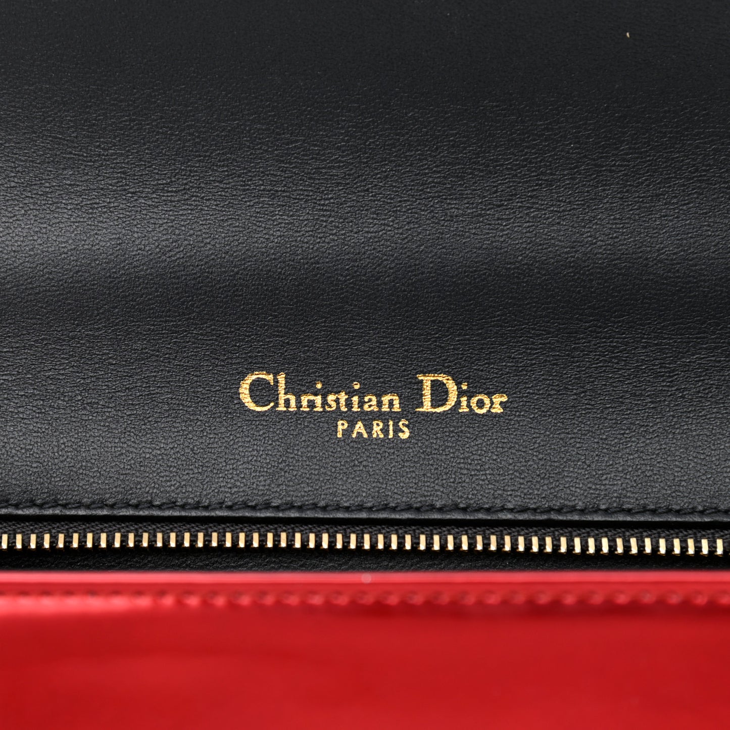 Metallic Patent Micro-Cannage Small Diorama Flap Bag Red